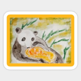 panda, pumpkin, animal, halloween, food, harvest, nature, landscape, cute Sticker